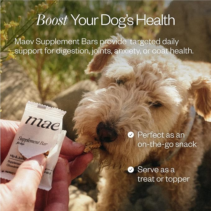 Maev Hip & Joint Supplement Bars for Dogs, with Glucosamine, 30 Count
