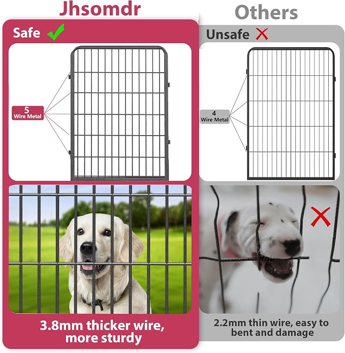 Rustproof Dog Playpen Fence, 40in 14 Panels