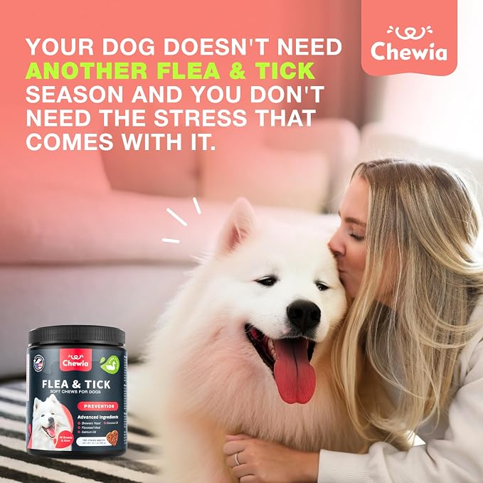 Dog Flea & Tick Chews – Oral Chewable Flea and Tick Prevention for Dogs
