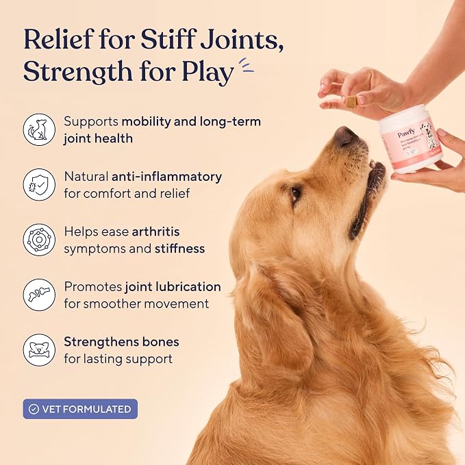 Pawfy Hip & Joint Supplement for Dogs - Glucosamine Chondroitin & MSM