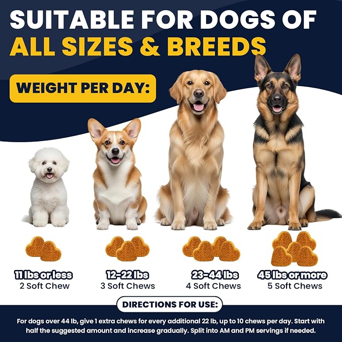 Dog Allergy Chews Probiotics for Dogs For Yeast 200ct, Itchy Skin and Itchy Ears Itch Relief Immune Pre Chews for Pet Digestive Gut Health Anti Itch for Itching and Licking / Dogs Yeast Supplement