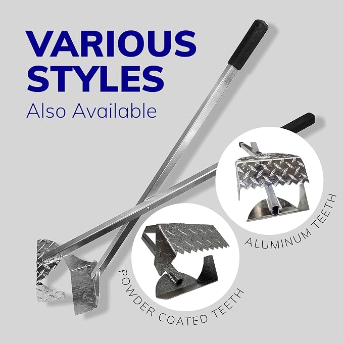 ActiveDogs Pooper Scooper for Large Dogs – Heavy-Duty Dog Pooper Scooper for Yard – Flat-Style Welded Aluminum Dog Poop Rake and Scoop with Solid Bolt System – Made in the USA