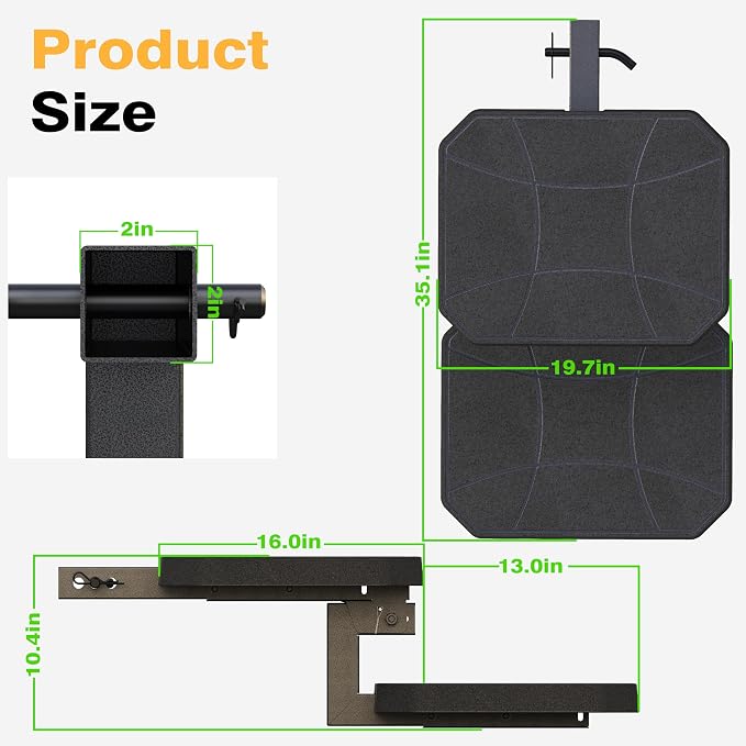 Dual-Step Foldable Pet Hitch Step, Foldable Two-Tier Flip-Out Dog Stairs Fits 2" Hitch Receiver, Dog Ramp Steps for Car, Truck & SUV Hitches, Heavy-Duty Alloy Frame & HDPE Non-Slip Surface
