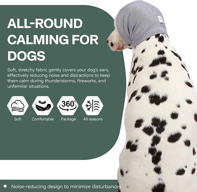 Dog Ear Muffs Warp Anxiety Relief/Noise Protection - Grooming - Thunder - Fireworks