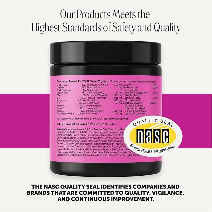 Pet Honesty Vet Recommended Max Strength Dog Multivitamin, 90 Ct, Salmon | 15-in-1 Dog vitamins with glucosamine, probiotics & omega-3, salmon, supports hip & joint stiffness, digestion & heart health