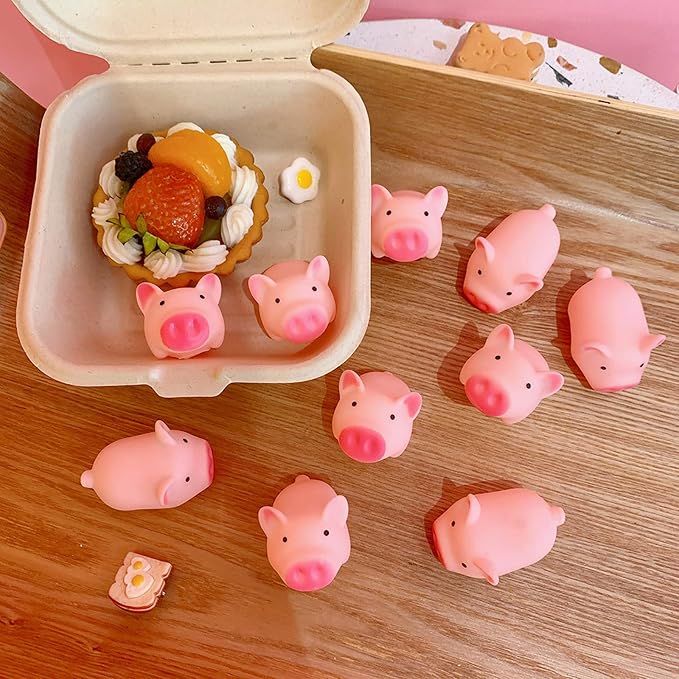 Tvoip 25Pcs/Lot New Cute 5cm/2Inch Dog Toys Pink Screaming Rubber Pig Pet Toys Squeak Squeaker Chew Gift Home Decorations