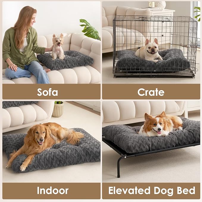EHEYCIGA XXL Dog Bed 47x29 Inch, Extra Large Pet Beds for Dogs, Charcoal