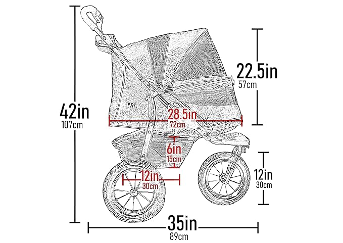 Pet Gear No-Zip AT3 Pet Stroller - Platinum