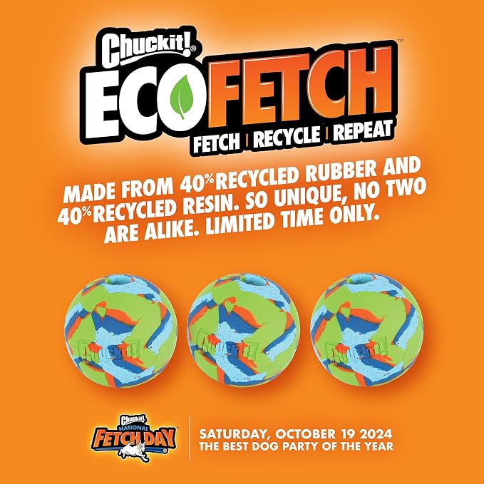 Chuckit! Dog Ball Launcher - EcoFetch 12 with Medium (2.5"), Dog Fetch Ball Thrower, for Dogs 20-60 Pounds, Made in USA