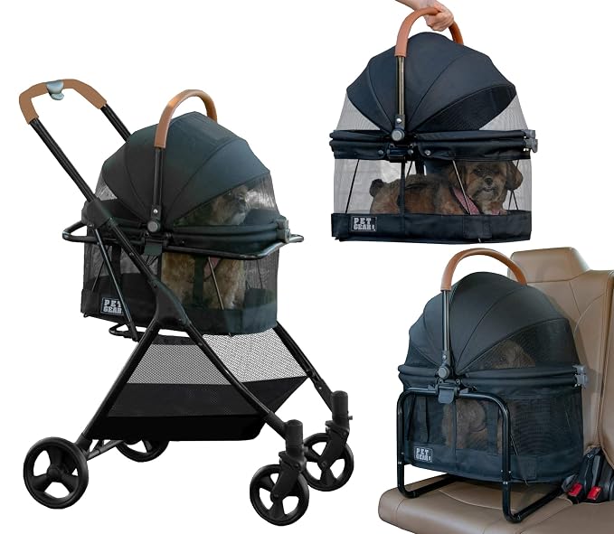 Pet Gear 3-in-1 View 360 Travel System Stroller - Onyx, 4 Wheel