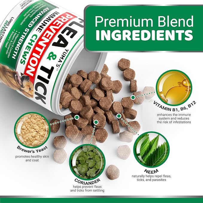 Flea and Tick Prevention for Dogs Chewables - 170 Treats - Flea Oral Pills