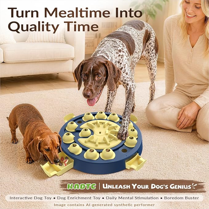 KADTC Large 3 Levels, Dog Puzzle Toy, Mental Stimulation for Smart Dogs | Four Ways Grow from Beginner to Advanced, Beat Boredom, Sharpen Focus,Channel Excess Energy and Stay Fresh Beyond One Solve.