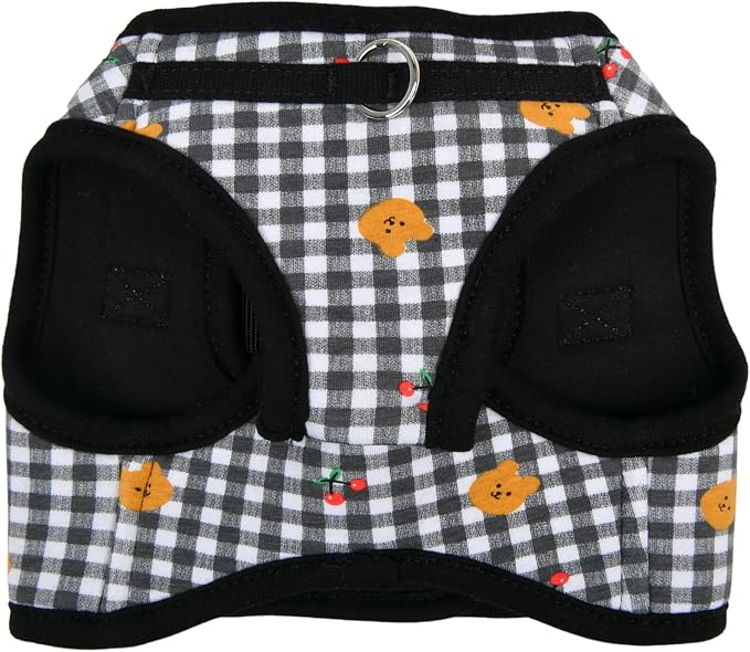 Puppia Spring and Summer Fashion Step-in Vest Dog Harness, Black_Baba, Medium