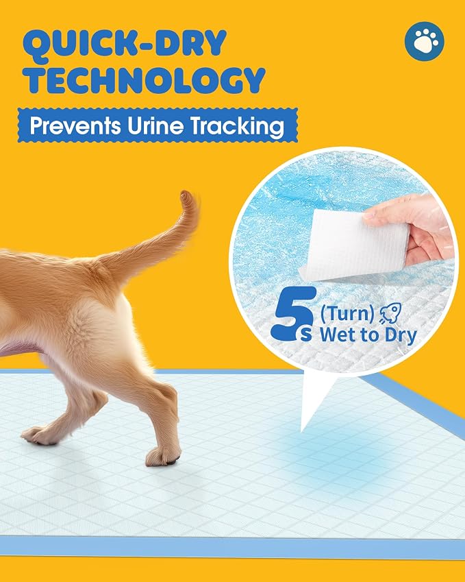 100-Pack Extra Large Pee Pads - 34" x 28" Puppy Pads for Dogs with 6-Layer Leakproof Protection, Disposable and Quick-Dry Dog Pads with High Absorbency for Easy Potty Training