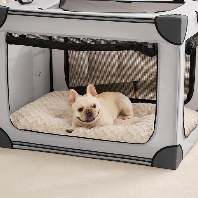EHEYCIGA Washable Dog Beds Medium Sized Dog, 29x21 Inch Pet Bed, Beige