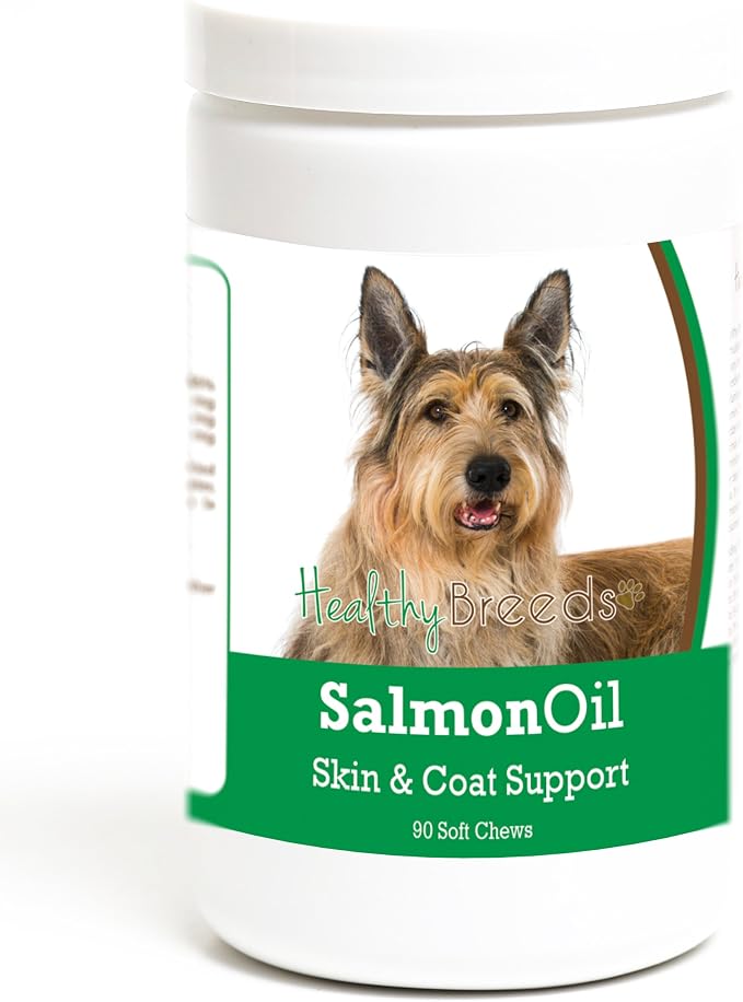 Healthy Breeds Berger Picard Salmon Oil Soft Chews 90 Count, Brown