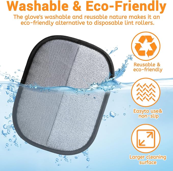 Electrostatic Pet Hair Remover Glove for Dogs &Cats, 2