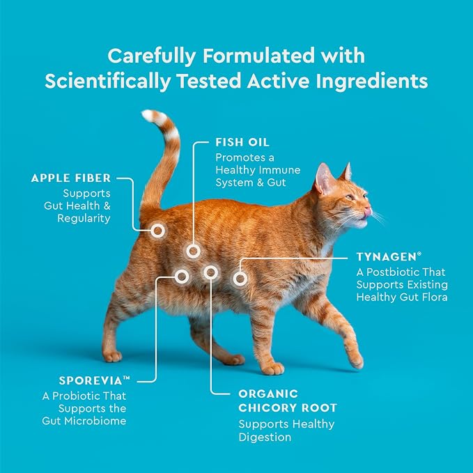 VetIQ Cat Probiotics, Digestive & Gut Health Treats, 3.7oz