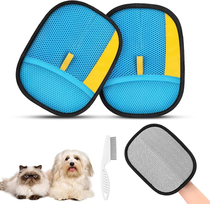 SAWMONG Pet Hair Removal Glove, 2-Pack