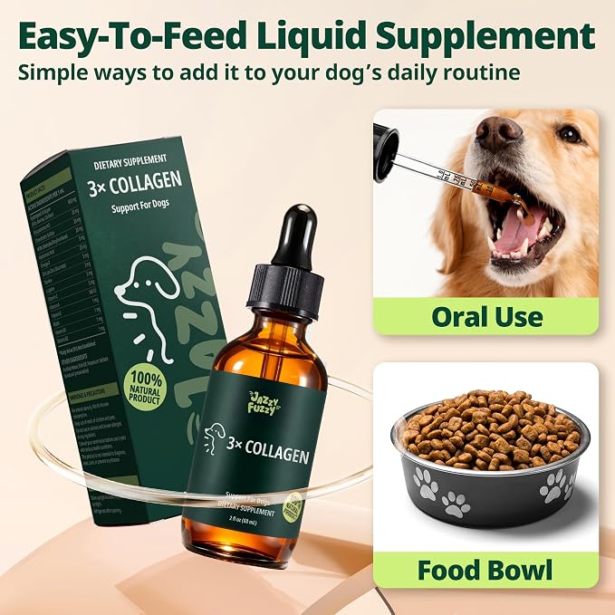 Liquid Collagen for Dogs, Skin & Coat & Joint Support, 2 fl oz