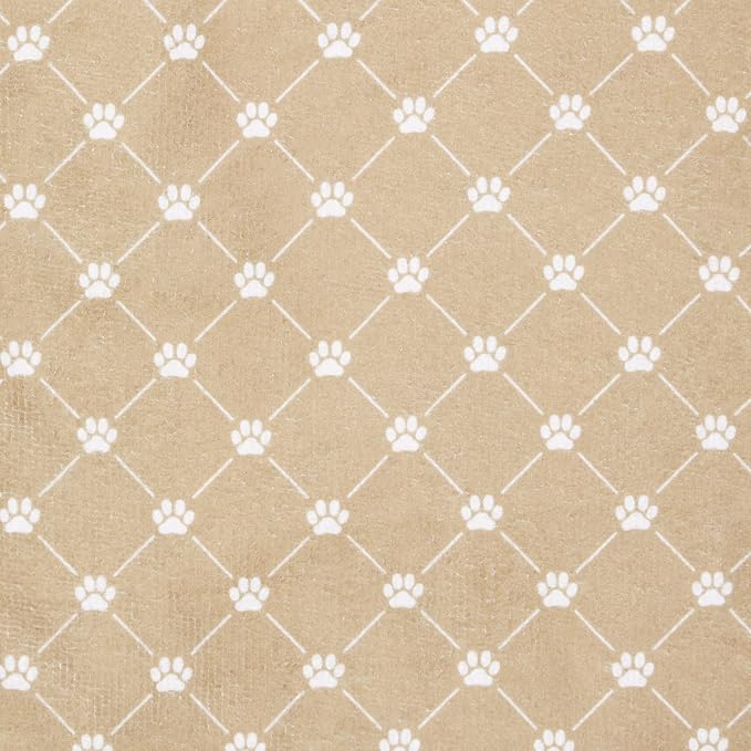 Bone Dry Pet Grooming Towel Collection Absorbent Microfiber X-Large, 41x23.5, Trellis Taupe (Pack of 4)