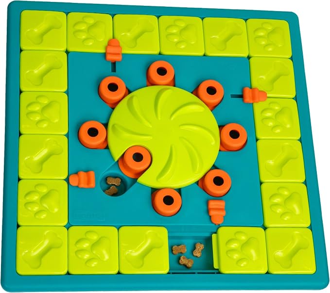 Outward Hound Nina Ottosson MultiPuzzle Dog Toy Treat Puzzle, 15" | Level 4 Expert, 28 Hidden Treat Compartments, Holds 1 Cup Kibble or Treats, Easy Clean, No BPA, Enrichment, Dogs & Puppies