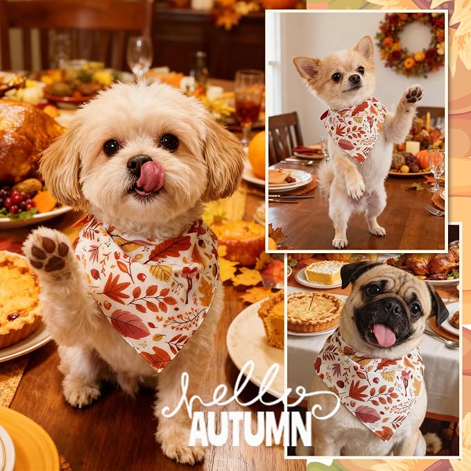 Fall Dog Bandanas, Medium, Small