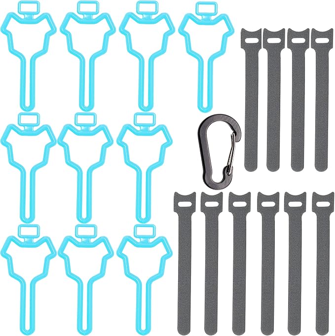 Dog Poop Bag Holder, Waste Bag Holder, Dog Poop Bag Carrier, Hand Free Holder (10 pack, Blue)