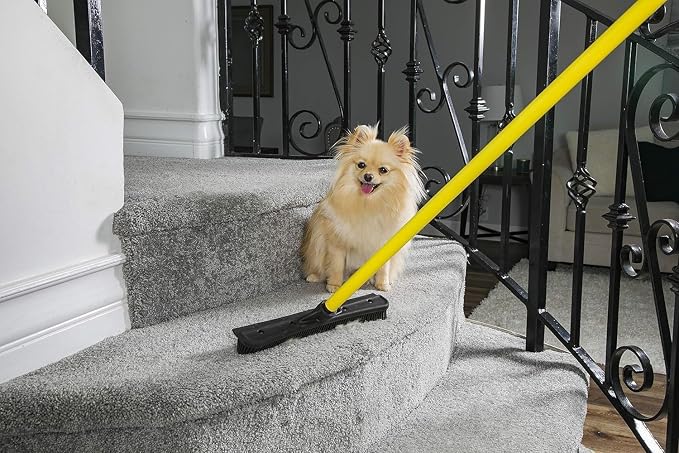 FURemover Pet Hair Removal Rubber Broom, 58" Telescopic Handle