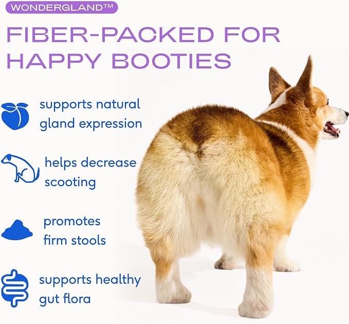 Native Pet WonderGland - Dog Anal Gland Supplement - Promotes Firm Stools, Natural Gland Expression to Help Reduce Scooting - Fiber Food Topper with Miscanthus Grass, Pumpkin & Probiotics - 30 Scoops