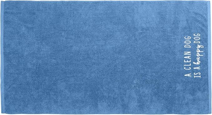 DAN RIVER Dog Towel - Pack of 1, 100% Cotton, 20x40, Ultra Soft 450 GSM, Super Absorbent & Quick Drying Towel for Dogs, Cats, and Other Pets, Riviera.
