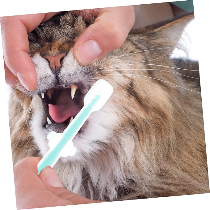 Toyvian 1set Silicone Pet Toothbrush Kit for Cats and Small Dogs Gentle Cleaning with Comfortable Grip Food-Grade Silicone for Daily Oral Care