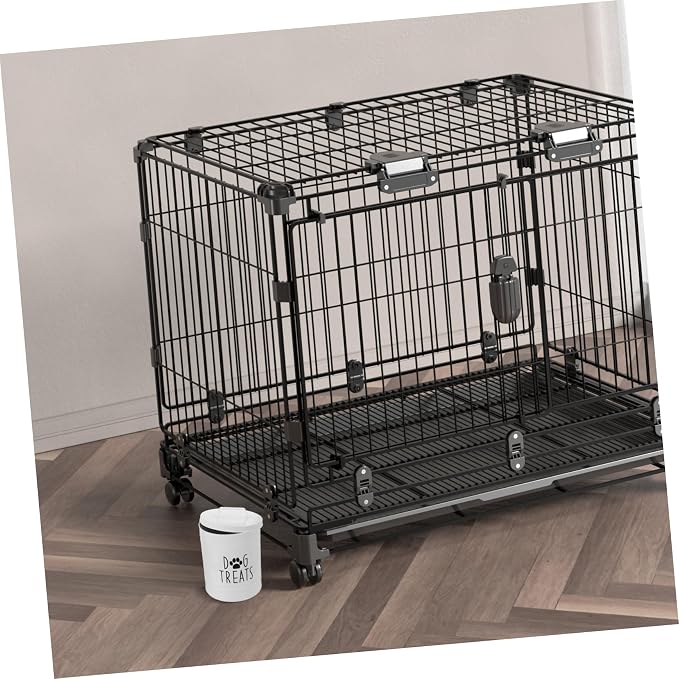 LABRIMP Food Storage Container with Lid Airtight Dog Treat Holder for Dry Food Space-saving Design for Kitchen Organization Lightweight and Easy to Clean for Treats and Puppy Essentials