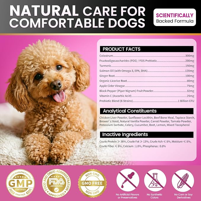 Dog Allergy Chews is Human Grade Itch Relief Multivitamin & Immune Yeast