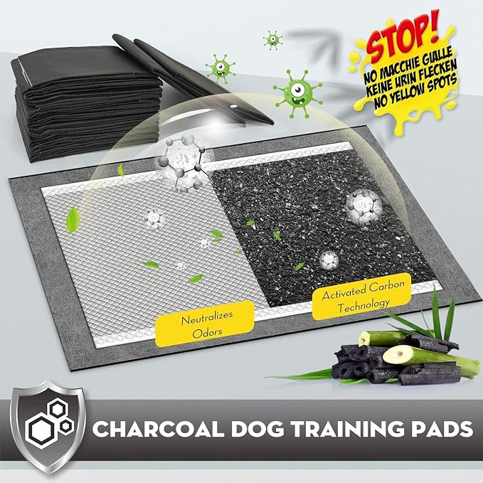 CROCI 28x44in Activated Carbon Pee Pads for Dogs 25 Counts, 30x36in 40 Counts