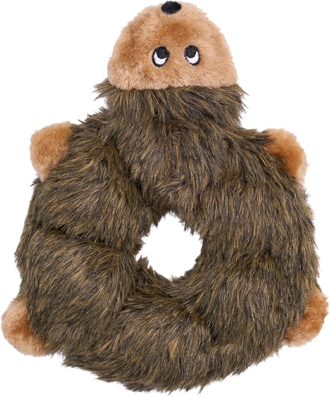 ZippyPaws Loopy No Stuffing Dog Toys to Keep Them Busy - 10" | For Small, Medium, & Large Dogs, Squeaky Pet Toy for Boredom, Unstuffed Chew Toy, Soft Plush Puppy Products, Hedgehog