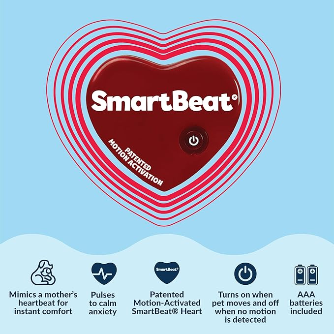 Snuggle Puppy Junior Heartbeat Toy, Calming Comfort, Small Breeds - Cream | Calming heartbeat toy, crate training, heat pack, new puppy essentials, first nights, sleep, small breeds under 25 lbs