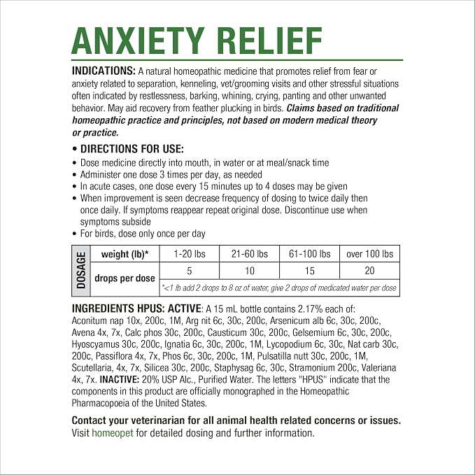 HomeoPet Anxiety Relief