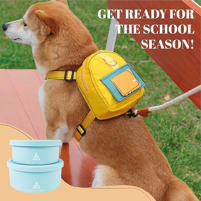AVERYDAY 30 Oz Travel Dog Bowls with Lids