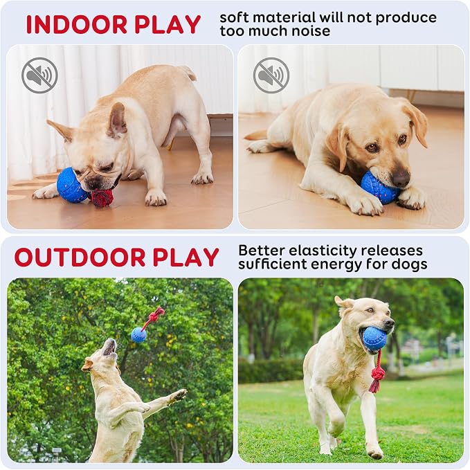 Interactive Dog Toy for Medium & Large Dogs, Safe E-TPU, IPX 7 Waterproof | Motion Activated Pet Toys for Dogs, Durable Interactive Dog Toys to Keep Them Busy, Rechargeable Moving Bouncing Dog Ball