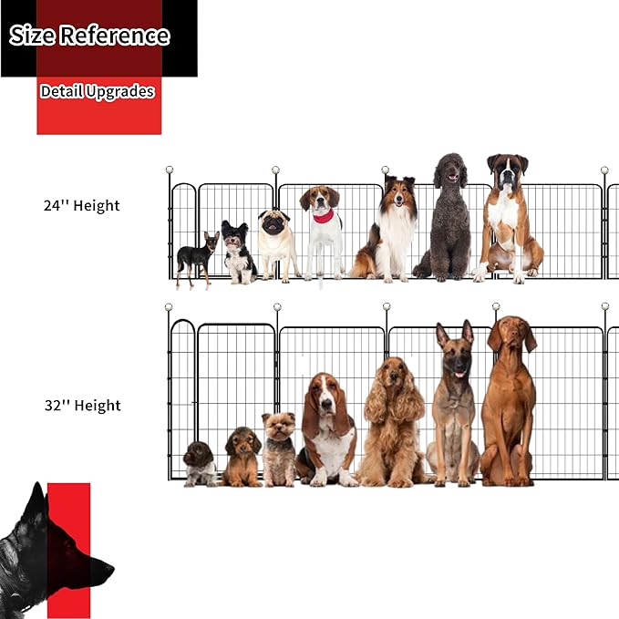Rustproof Puppy Playpen Add-On Panels, 24in 2 Panels