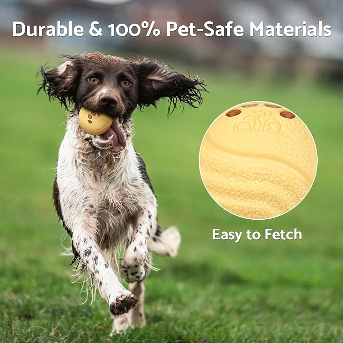 Interactive Dog Toys, [2026 Latest] Smart Dog Balls, 4 Movement Modes, Durable TPU Material, Motion Activated Automatic Moving Rolling Ball for Small/Medium/Large Dogs (Yellow)