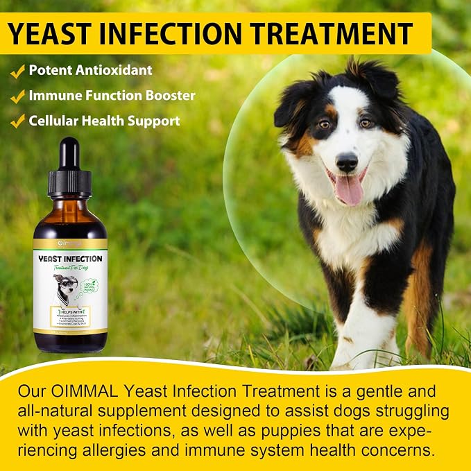VOSIFSDIY Yeast Infection Treatment for Dogs, Natural Dog Yeast Infection Treatment Supports Itch Relief, Ear Infection, Allergy Relief, Pet Supplies Dog Herbal Supplement, Bacon Flavor-2PCS