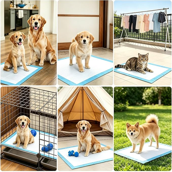 Extra Large Puppy Pads,36"x36" Pee Pads for Dogs,50 Count Training Dog Pee Pads Absorbent & Leak-Proof &Quick Dry,Disposable Pet Potty Pads for House Training Dogs Cats, Rabbits.