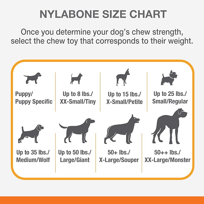 Nylabone Double Bone Power Chew Toy for Dogs, Dog Toys for Aggressive Chewers, Bacon Flavor, X-Large - 50+ lbs, 1 Count