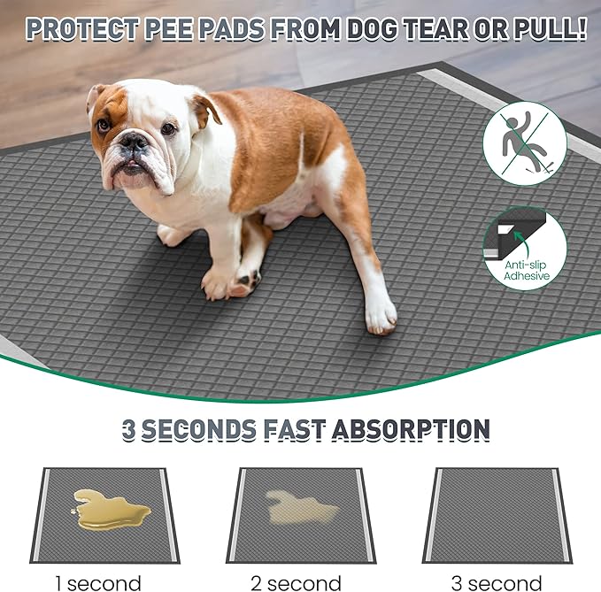 Boscute Charcoal Super Absorbency Puppy Pads, Activated Carbon Odor-Control XXXL 36"x36" Leak-Proof Pet Training Pee Pads, Disposable Potty Pads for Dogs Cats, Rabbits 150Counts
