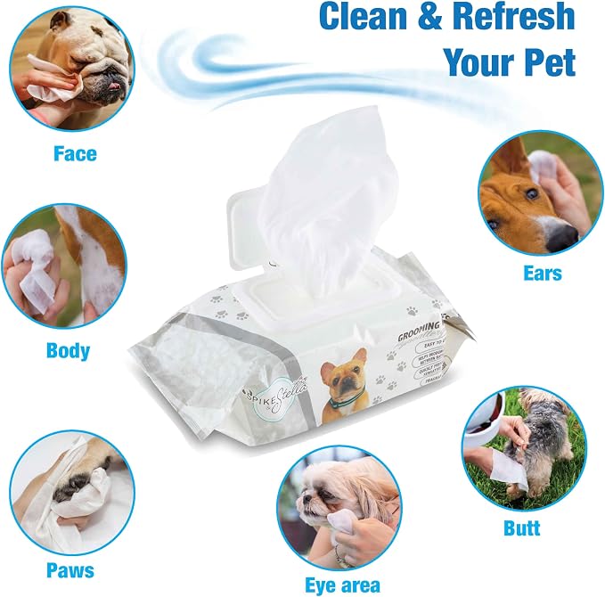 110 Pack Pet Grooming Wipes, Large & Extra-Large, 6" x 8"