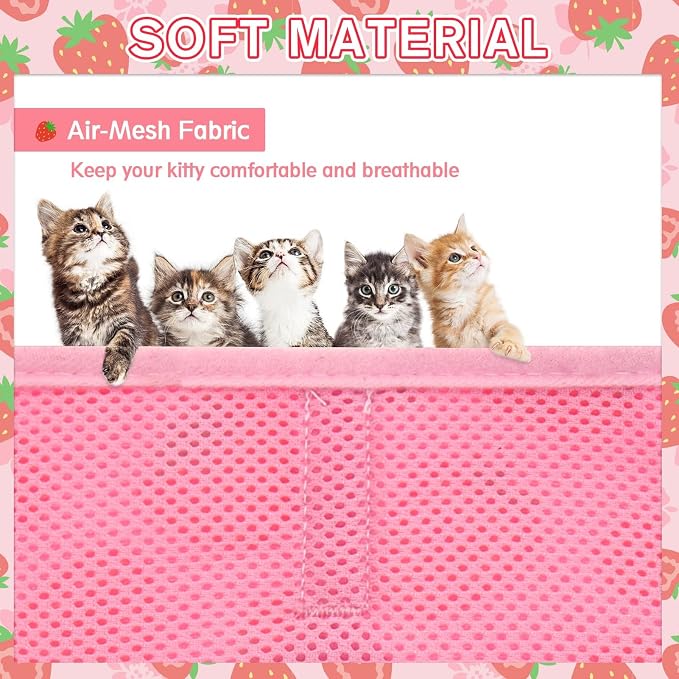PUPTECK Soft Mesh Cat Vest Harness and Leash Set Puppy Padded Pet Harnesses Escape Proof for Cats Small Dogs Rabbits Bunny