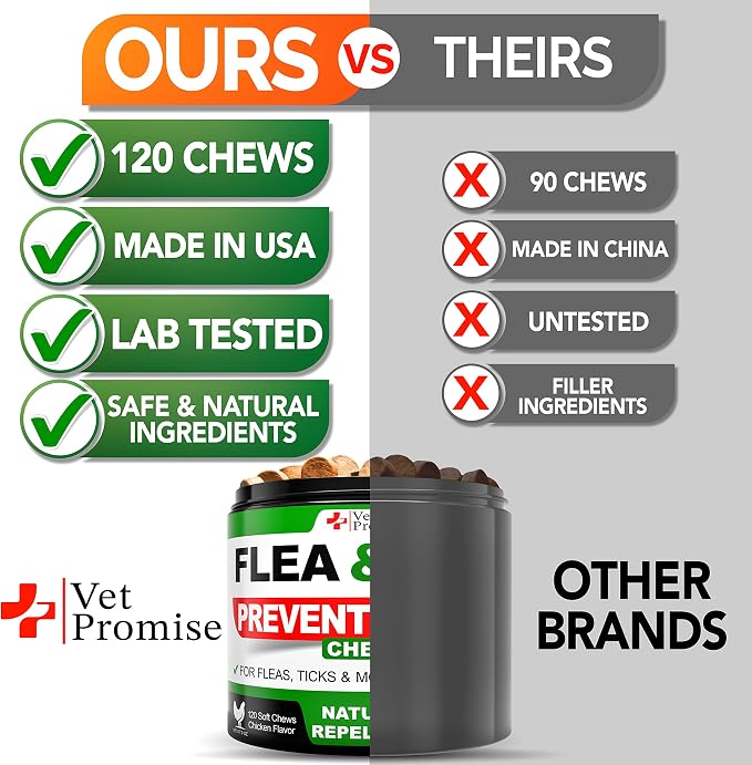 Flea and Tick Prevention for Dogs Chewables - Flea & Tick Control Chews