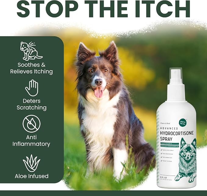 Hydrocortisone Spray for Dogs - 4 oz Anti Itch Spray for Dogs